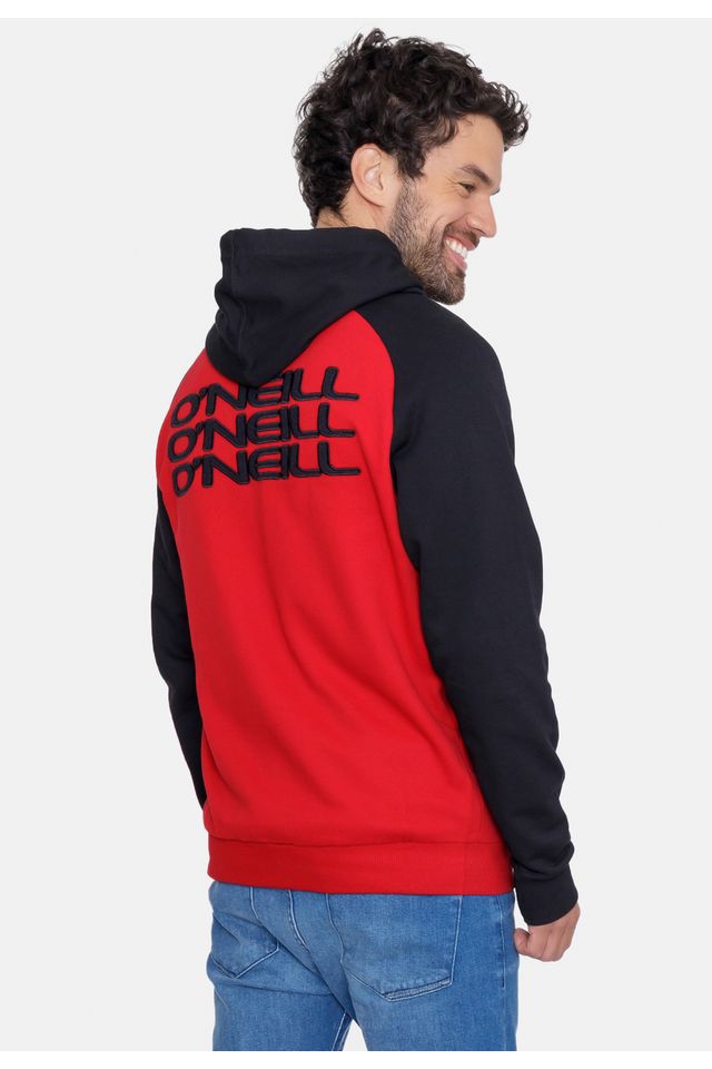 Moletom-Oneill-Aberto-Raglan-Com-Capuz-Vermelho