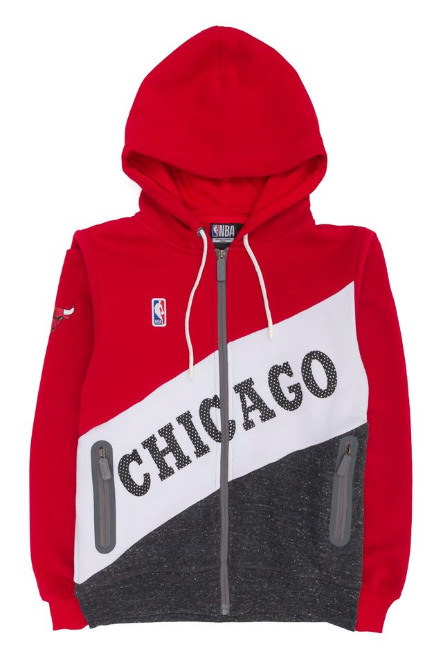 Moletom-NBA-Juvenil-Aberto-Com-Capuz-Chicago-Bulls-Vermelho