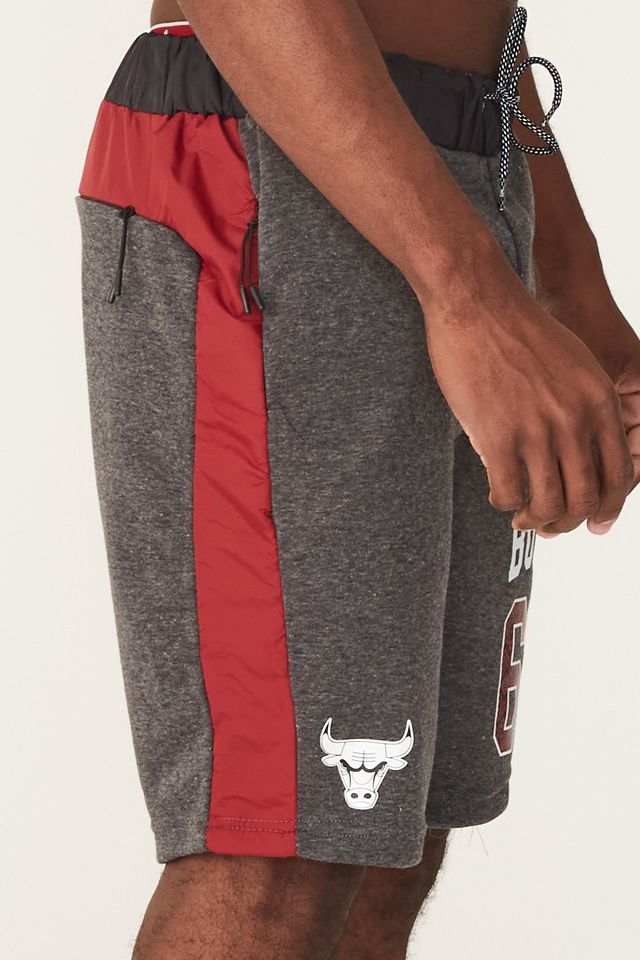 Bermuda-NBA-Moletom-Chicago-Bulls-Preta-Mescla