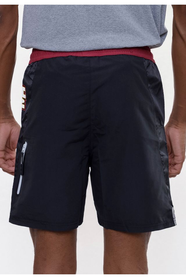 Shorts-NBA-Volley-Miami-Heat-Preto
