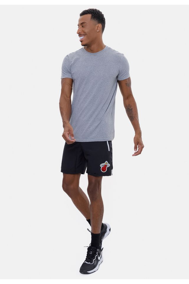 Shorts-NBA-Volley-Miami-Heat-Preto
