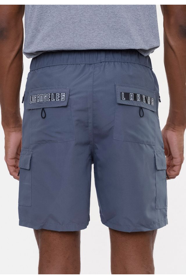 Shorts-NBA-Volley-Los-Angeles-Lakers-Cinza-Escuro