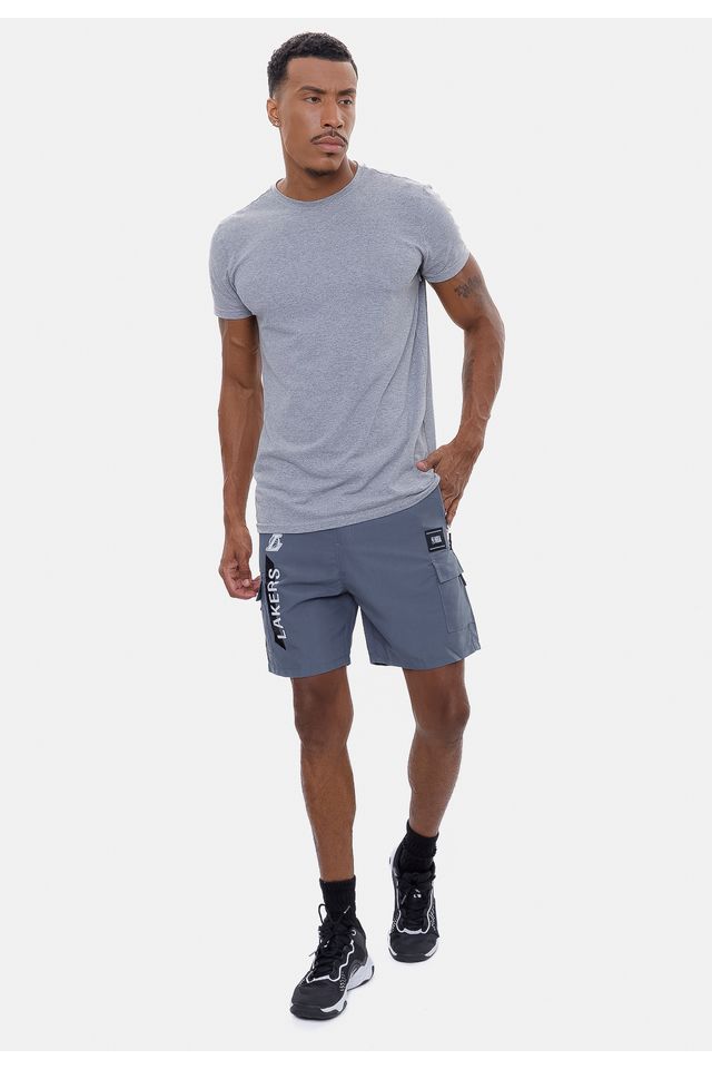 Shorts-NBA-Volley-Los-Angeles-Lakers-Cinza-Escuro