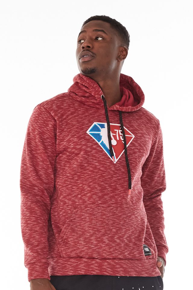 Moletom-NBA-Fechado-Com-Capuz-Diamond-Vinho-Mescla
