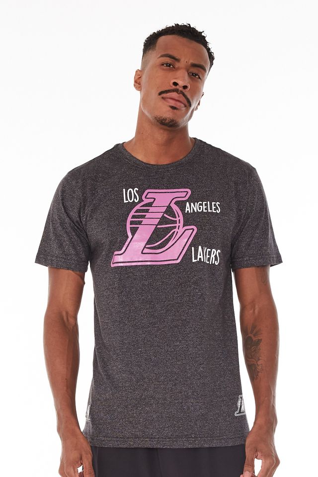Camiseta-NBA-Especial-Los-Angeles-Lakers-Preta-Mescla