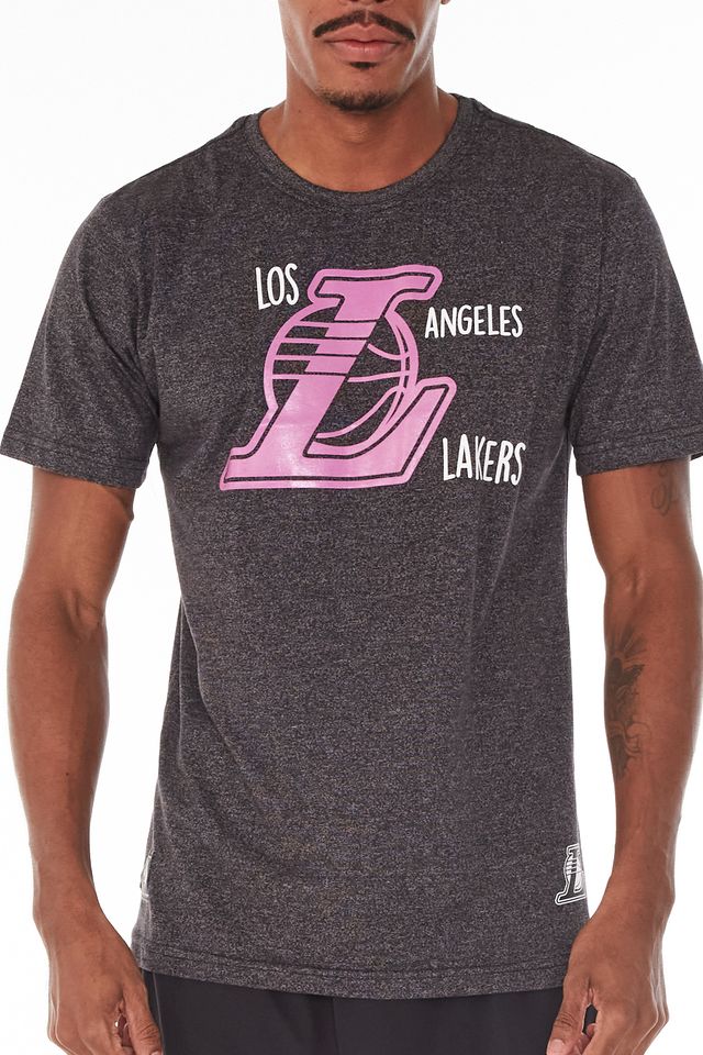 Camiseta-NBA-Especial-Los-Angeles-Lakers-Preta-Mescla