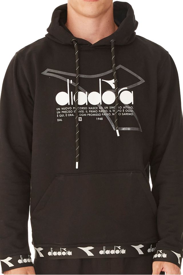 Moletom-Diadora-Fechado-Com-Capuz-Relief-Frieze-Preto