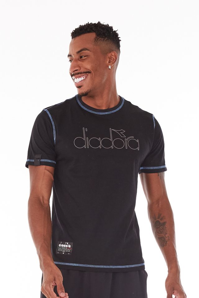Camiseta-Diadora-Braide-Logo-Preta