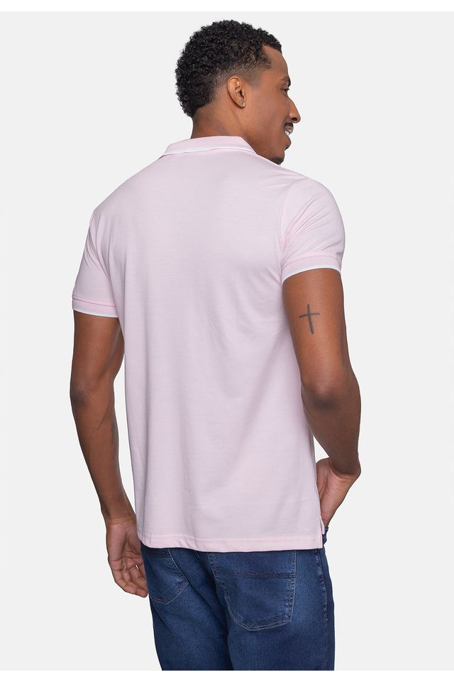 Camisa-Polo-Ecko-Piquet-Masculina-Rosa