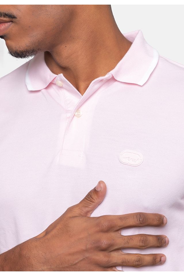 Camisa-Polo-Ecko-Piquet-Masculina-Rosa