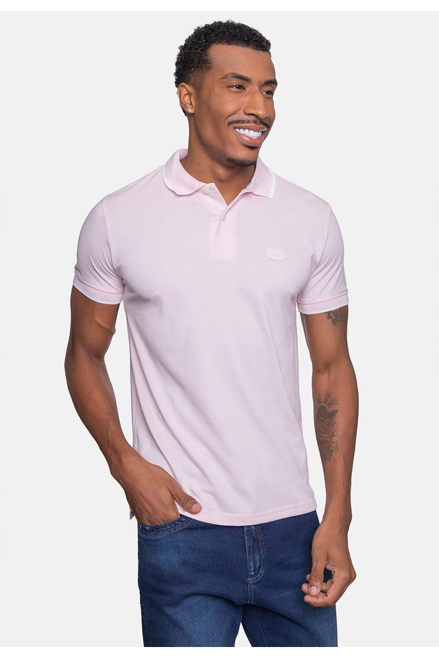 Camisa-Polo-Ecko-Piquet-Masculina-Rosa