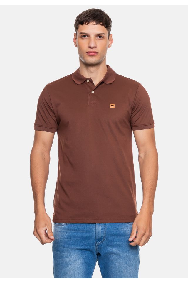 Camisa-Polo-HD-Masculina-Sleeve-Marrom-Cafe