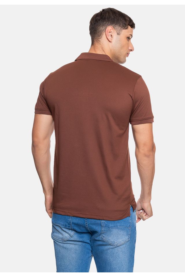 Camisa-Polo-HD-Masculina-Sleeve-Marrom-Cafe