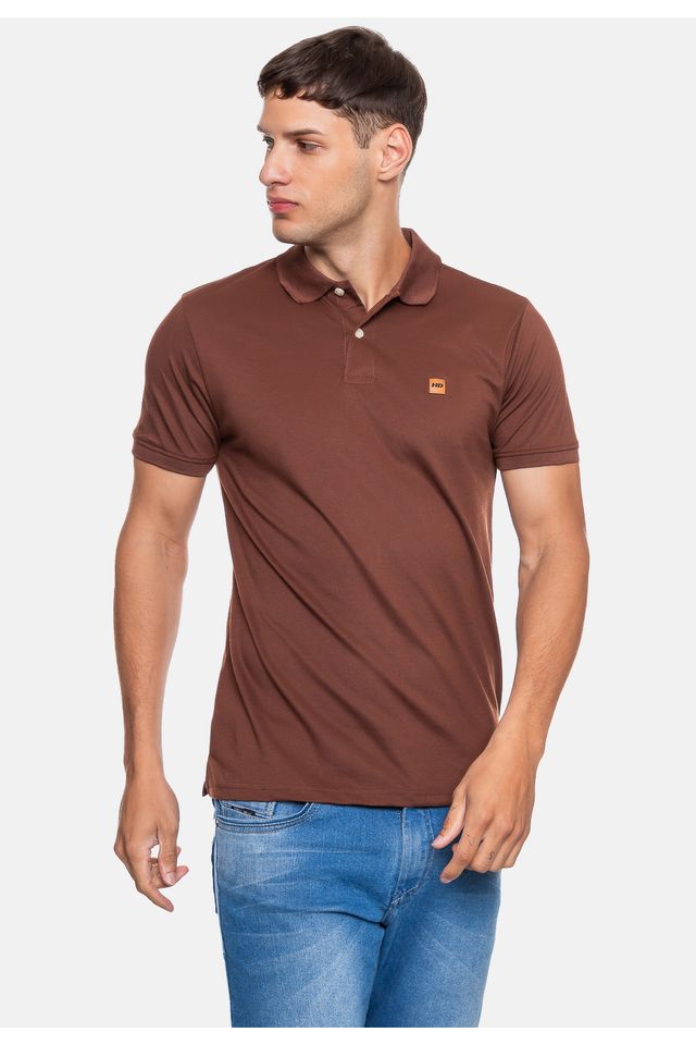 Camisa-Polo-HD-Masculina-Sleeve-Marrom-Cafe