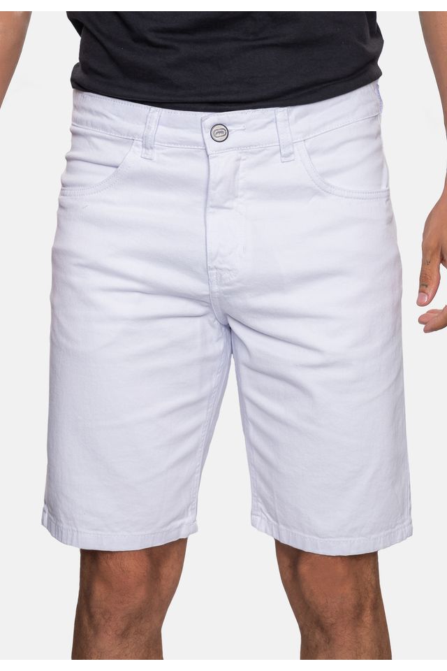 Bermuda-Ecko-Masculina-Sarja-Slim-Branca
