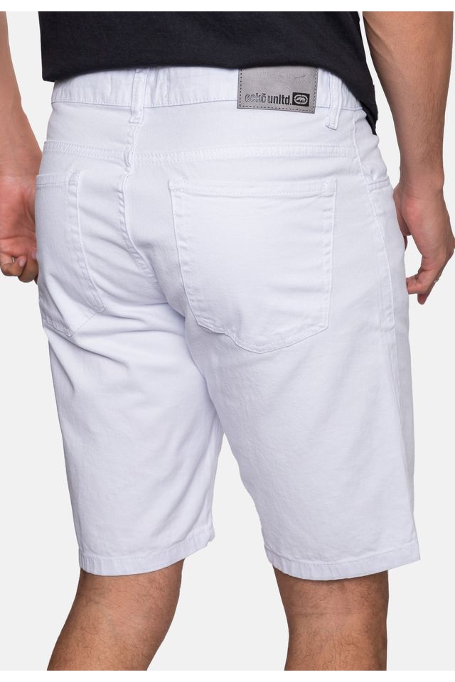Bermuda-Ecko-Masculina-Sarja-Slim-Branca