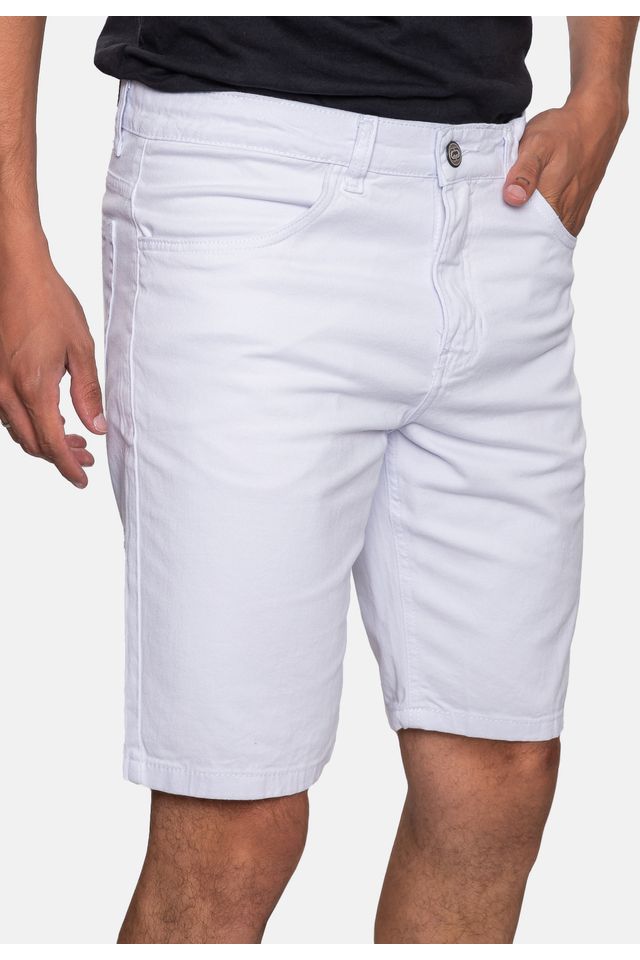 Bermuda-Ecko-Masculina-Sarja-Slim-Branca