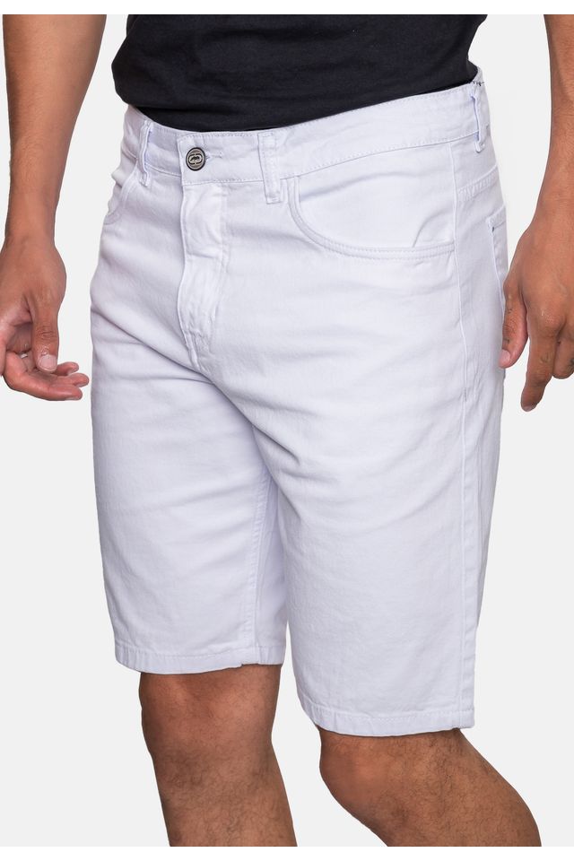 Bermuda-Ecko-Masculina-Sarja-Slim-Branca