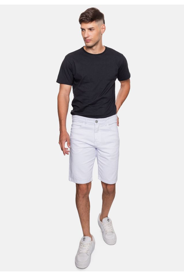 Bermuda-Ecko-Masculina-Sarja-Slim-Branca