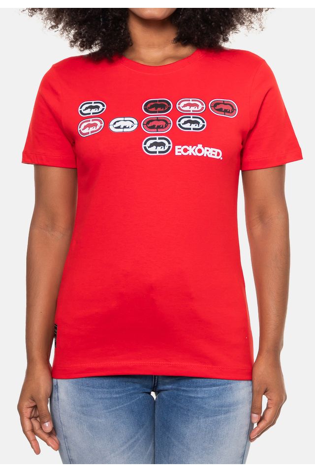 Camiseta-Ecko-Estampada-Vermelha
