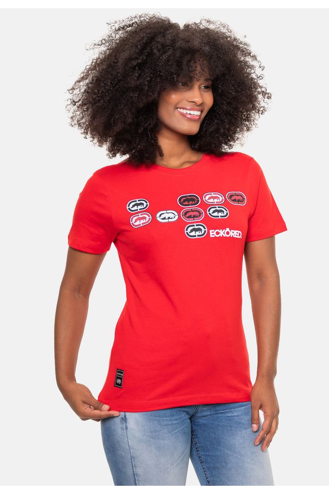 Camiseta-Ecko-Estampada-Vermelha