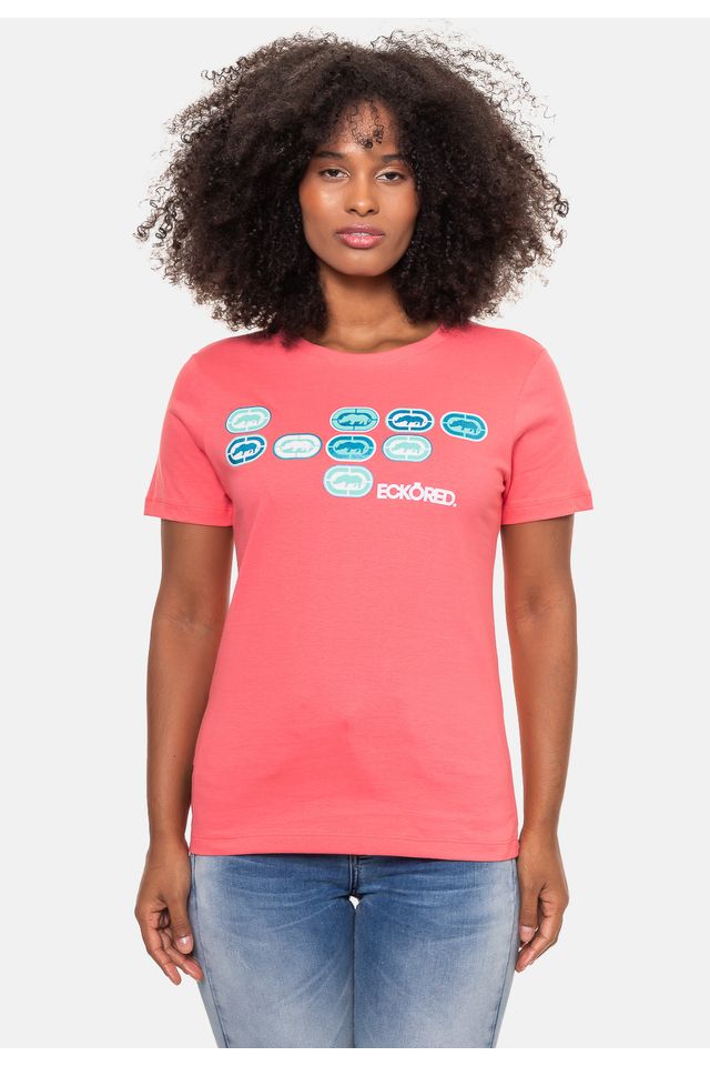 Camiseta-Ecko-Estampada-Rosa