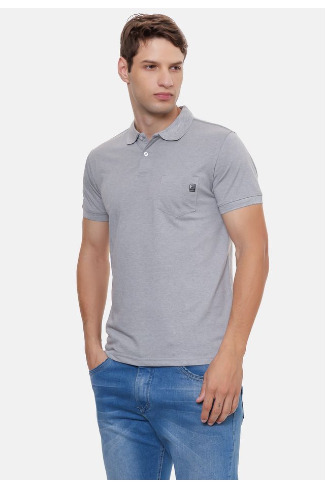 Camisa-Fatal-Polo-Piquet-Cinza