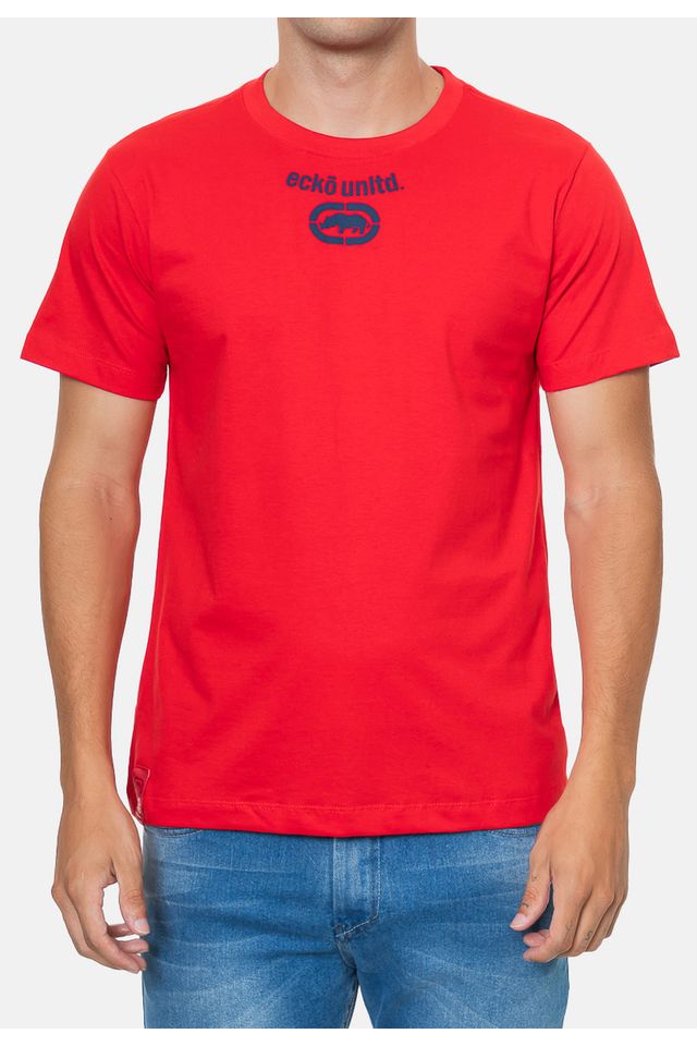 Camiseta-Ecko-Estampada-Vermelha