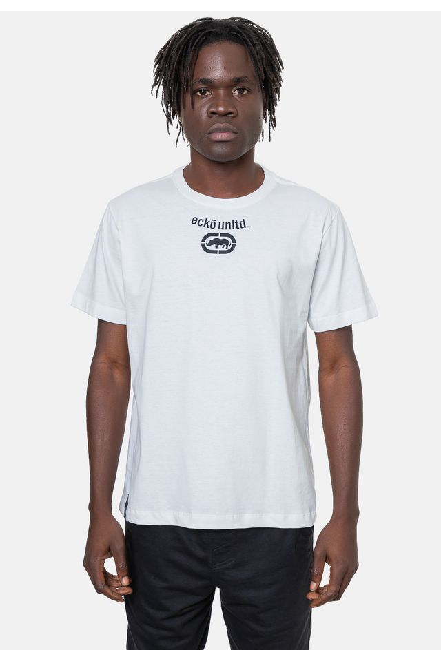 Camiseta-Ecko-Estampada-Branca
