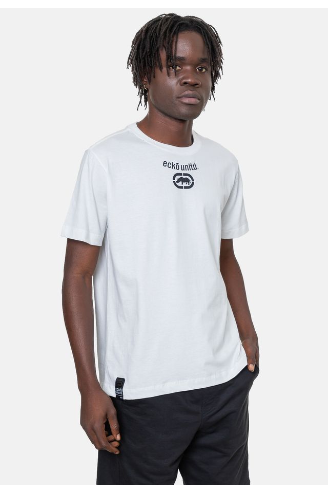 Camiseta-Ecko-Estampada-Branca