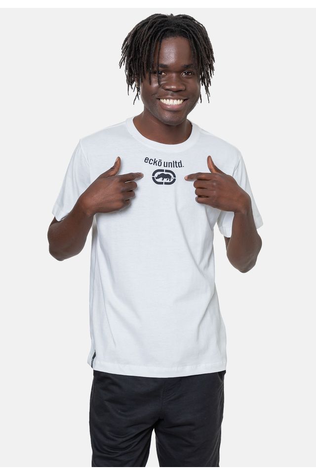 Camiseta-Ecko-Estampada-Branca
