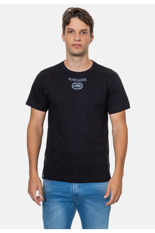 Camiseta-Ecko-Estampada-Preta