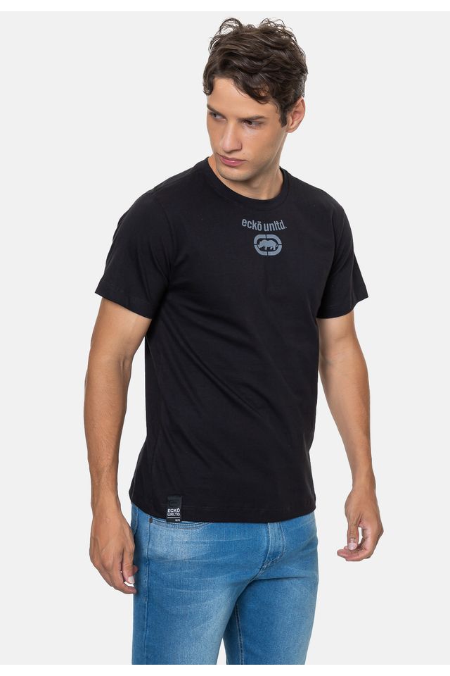 Camiseta-Ecko-Estampada-Preta