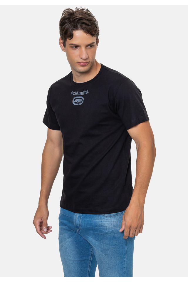 Camiseta-Ecko-Estampada-Preta