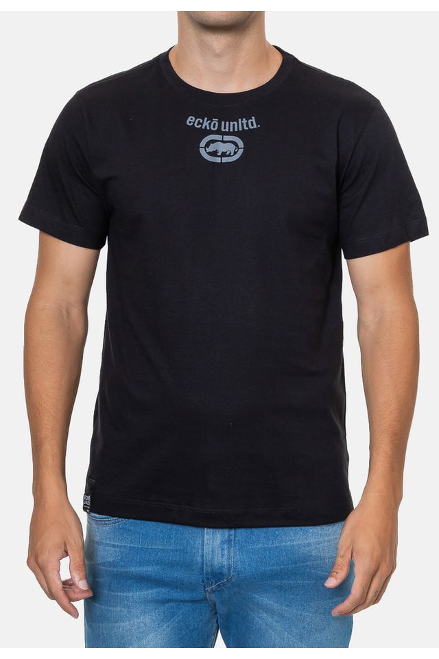 Camiseta-Ecko-Estampada-Preta