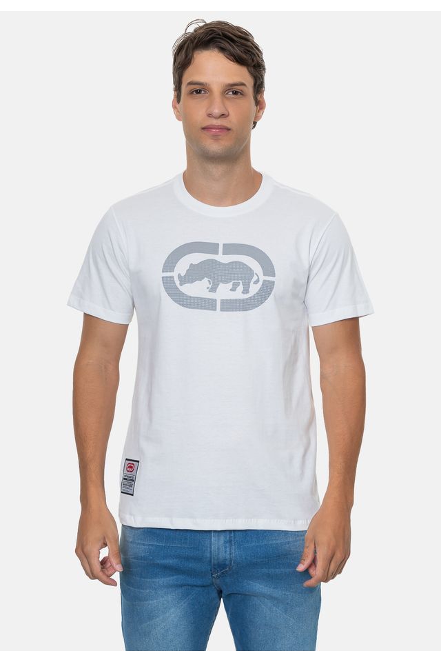 Camiseta-Ecko-Estampada-Branca