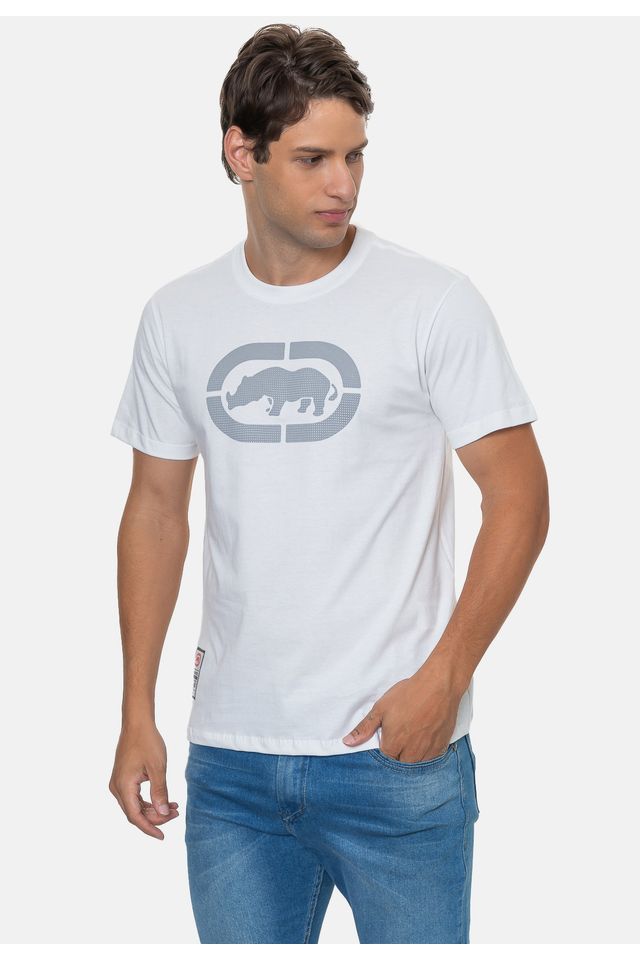 Camiseta-Ecko-Estampada-Branca