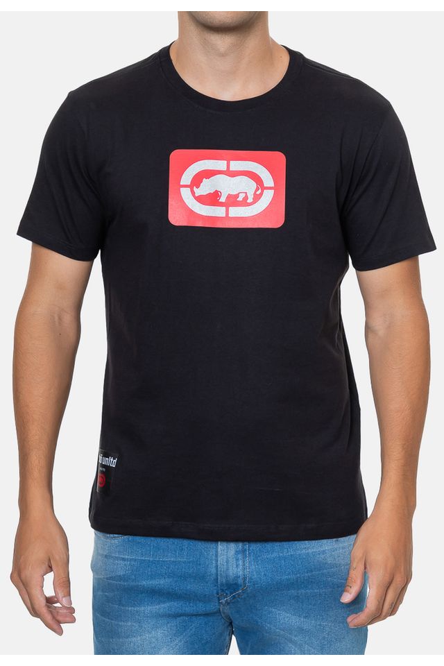 Camiseta-Ecko-Estampada-Preta