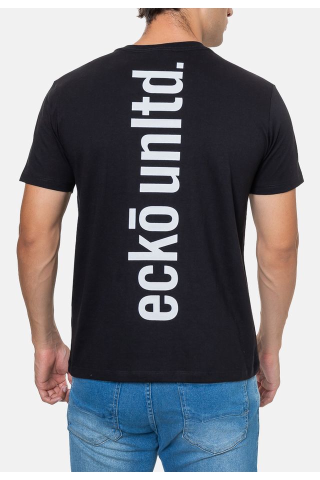 Camiseta-Ecko-Estampada-Preta