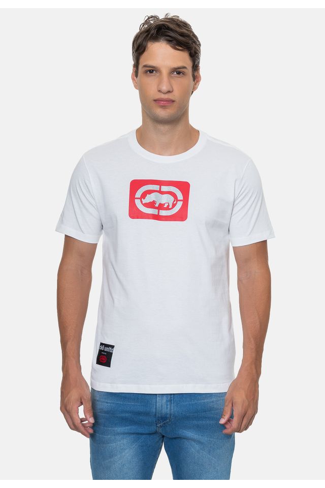 Camiseta-Ecko-Estampada-Branca