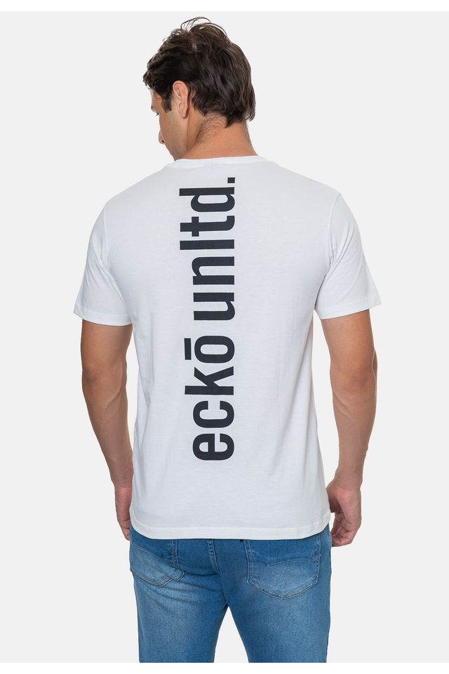 Camiseta-Ecko-Estampada-Branca