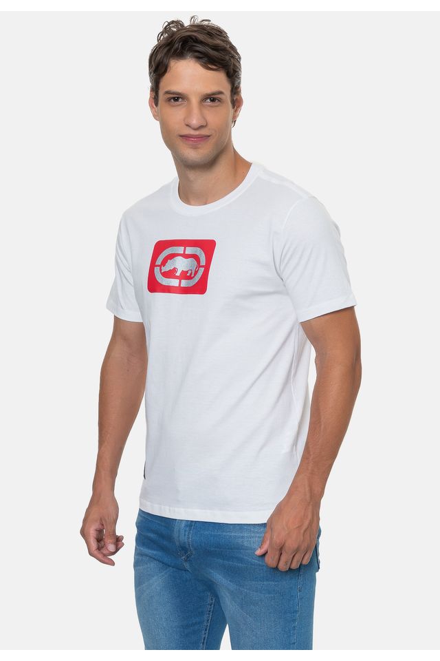 Camiseta-Ecko-Estampada-Branca