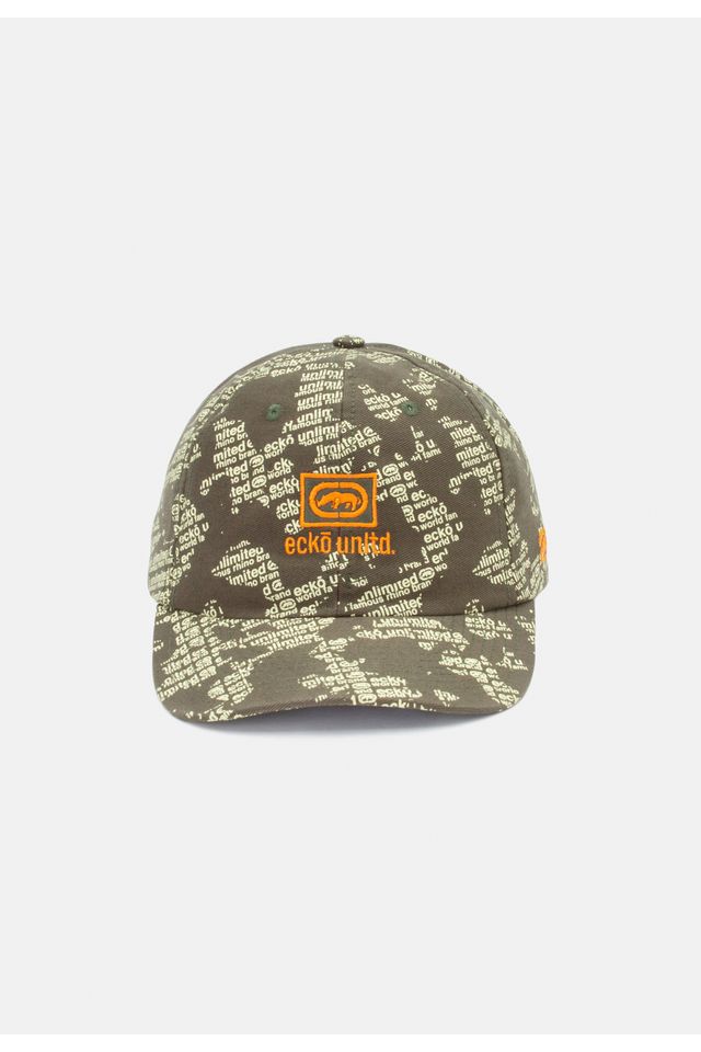 Bone-Ecko-Aba-Curva-Strapback-Verde-Militar