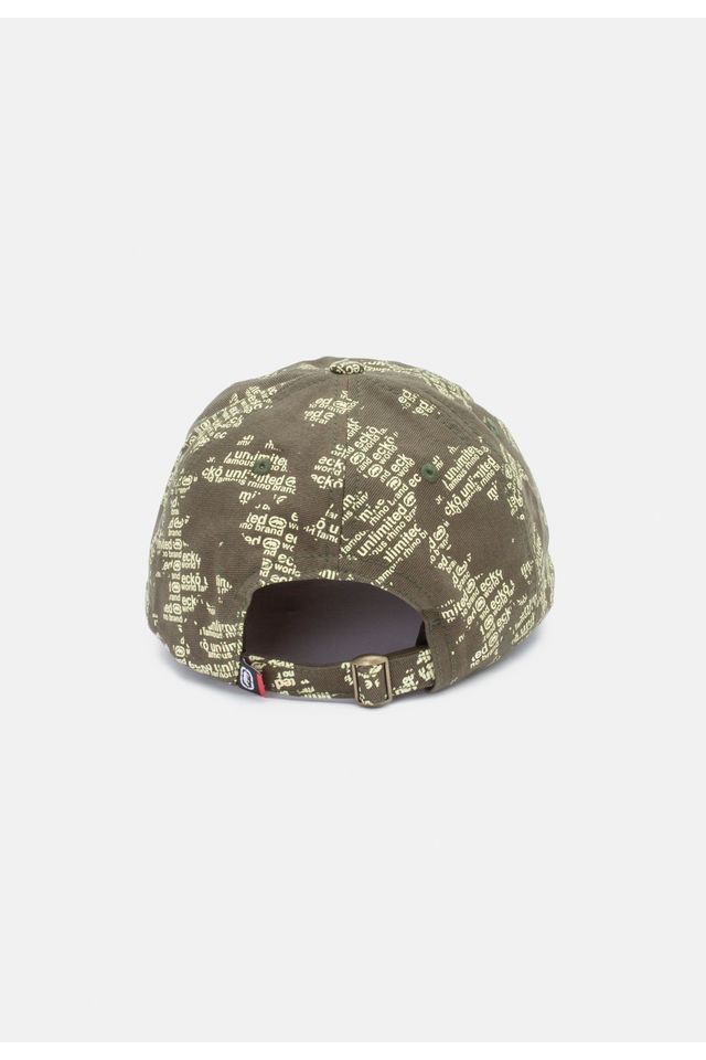 Bone-Ecko-Aba-Curva-Strapback-Verde-Militar