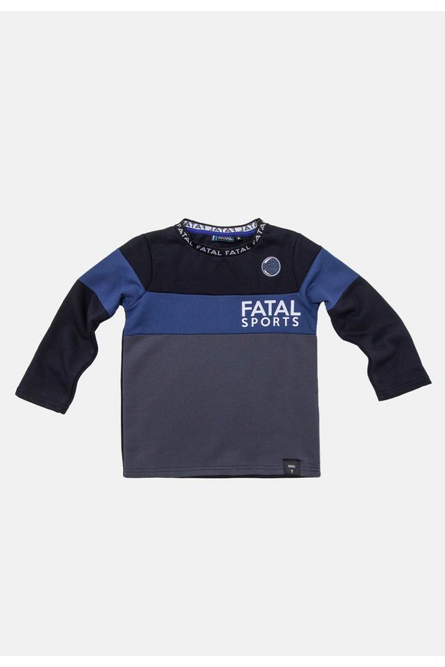 Moletom-Fatal-Infantil-Recortado-Fechado-Gola-Careca-Preto
