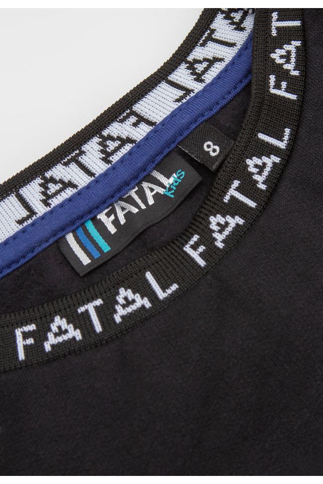 Moletom-Fatal-Infantil-Recortado-Fechado-Gola-Careca-Preto