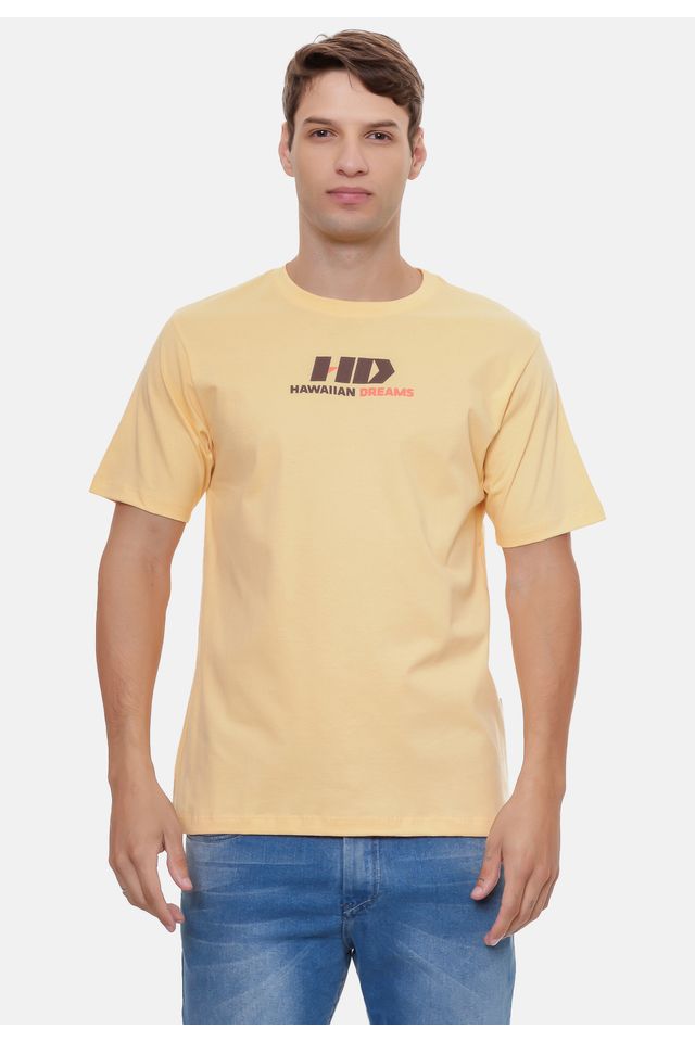 Camiseta-HD-Estampada-Amarela