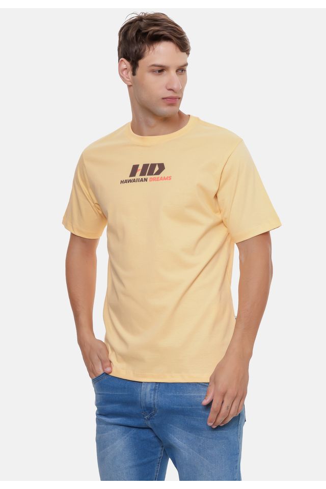 Camiseta-HD-Estampada-Amarela