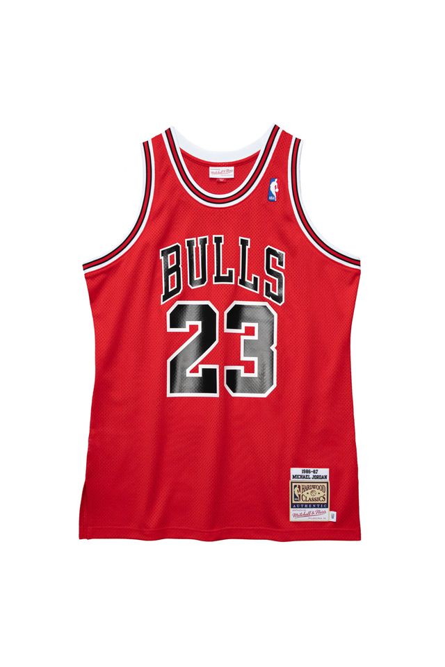 Regata-Mitchell---Ness-Authentic-Jersey-Chicago-Bulls-1986-1987-Michael-Jordan-Vermelha
