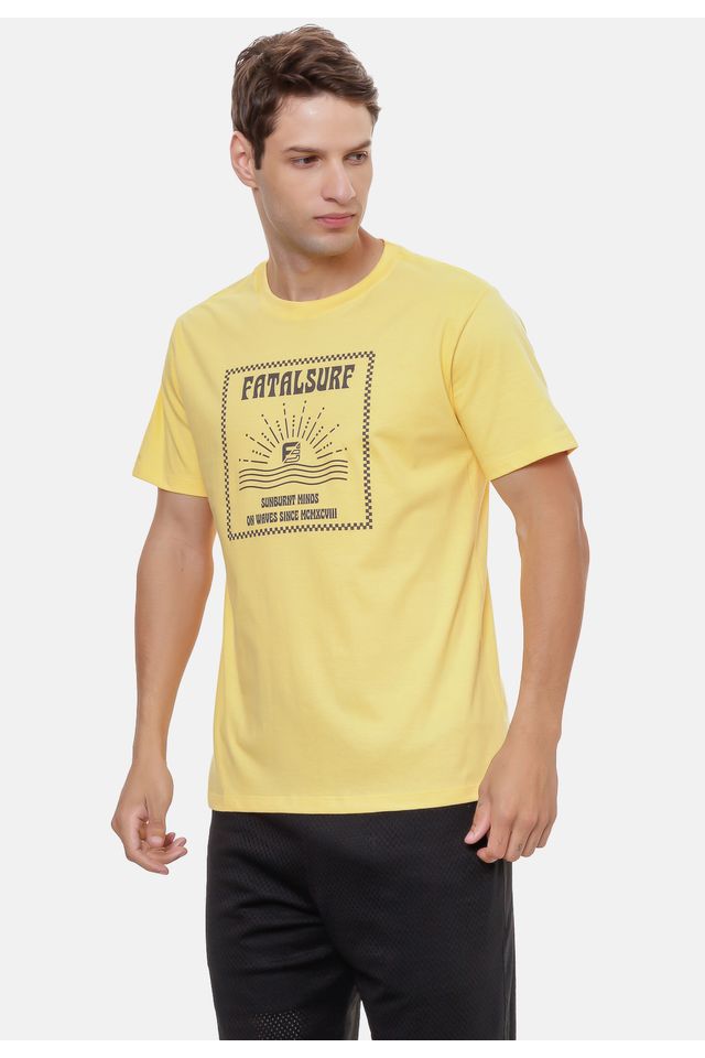 Camiseta-Fatal-Estampada-Amarela